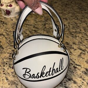 Basketball Design White Black Handbag